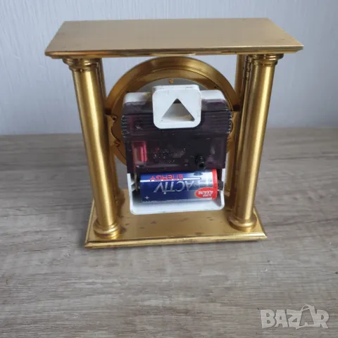 Бронзов настолен кварцов часовник DUGENA, снимка 5 - Антикварни и старинни предмети - 48349799