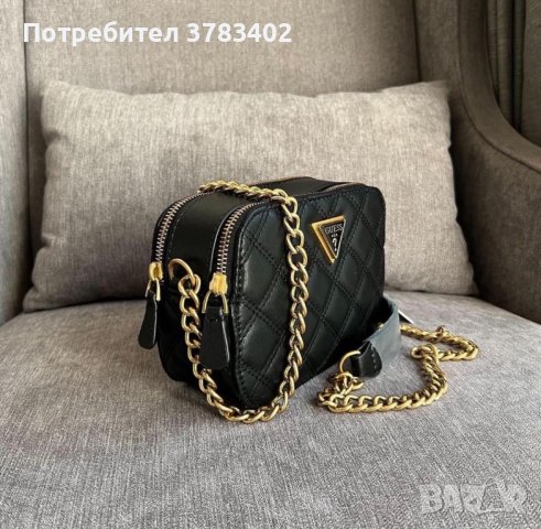 Оригинална дамска кожена чанта GUESS, снимка 2 - Чанти - 42554551