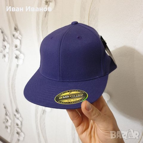  Шапка Premium FlexFit 210 Fitted Hat Purple  размер С-М, снимка 3 - Шапки - 40361853