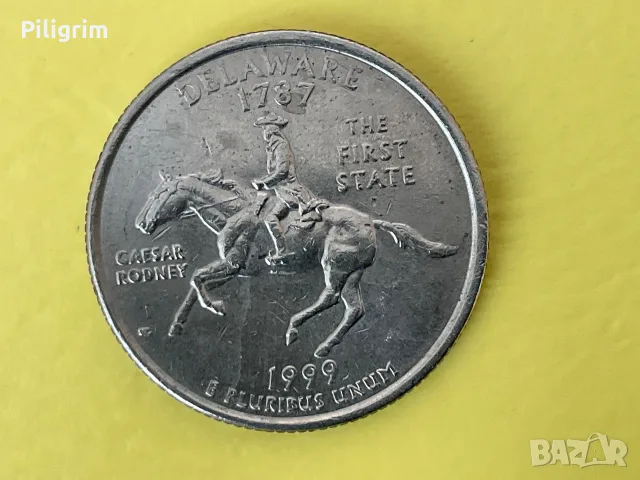 САЩ 25 цента 1999 г. (Р), Delaware.