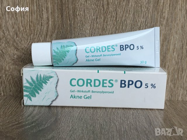 Cordes BPO 5% Gel / Кордес 5% гел 30гр. с бензоилпероксид крем против АКНЕ НАЛИЧНО!!!, снимка 2 - Козметика за лице - 30584821