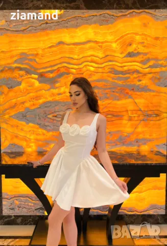 Бонбонеста рокля рози бяла, снимка 2 - Рокли - 49933705