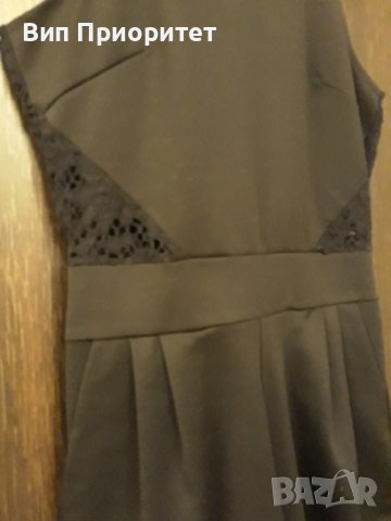 Къс панталон с горна част с гол гръб- официално елегантен сексапилен черно трико с дантелен елемент, снимка 5 - Къси панталони и бермуди - 37247152