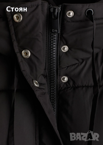 Дълго ватирано яке с качулка H&M, снимка 2 - Якета - 51086316