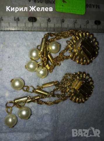 СТАРИ АЖУРНИ ЕФЕКТНИ ПОЗЛАТЕНИ ВИНТИДЖ - АРТ ОБЕЦИ 38460, снимка 12 - Обеци - 42055878