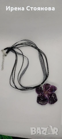 Колие с естествен цвят на Налба. Дължината е максимално 23 см, цвета е с размери 5,5/5 см. , снимка 6 - Колиета, медальони, синджири - 51090496