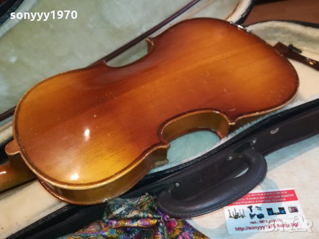 цигулка с лък и куфар-внос англия 0102221909, снимка 4 - Струнни инструменти - 35638839