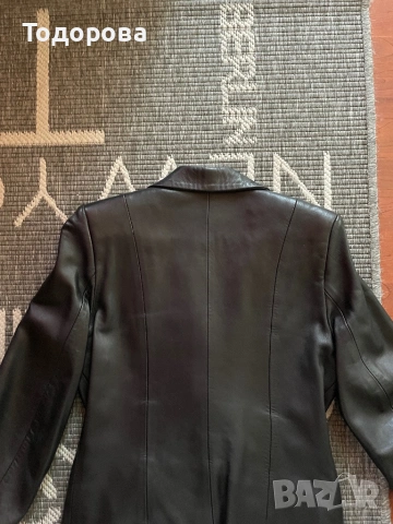 Черно сако естествена кожа, снимка 3 - Сака - 54092514