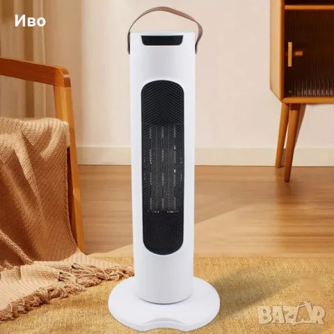 Вентилаторна печка 2-в-1 с керамичен нагревател, осцилация 60° – 1500W, 6062, снимка 17 - Отоплителни печки - 55961891
