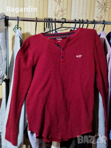 Червена мъжка блуза "Hollister" California
