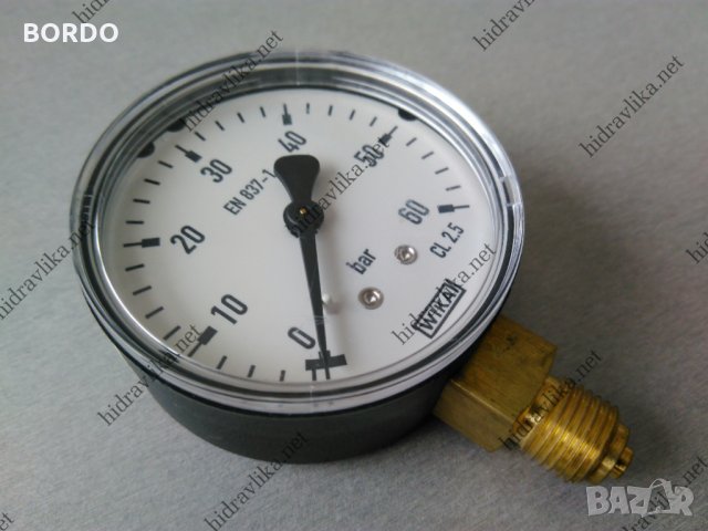 Манометър WIKA - Ф63/0-60 bar (радиален), снимка 2 - Резервни части за машини - 30753246