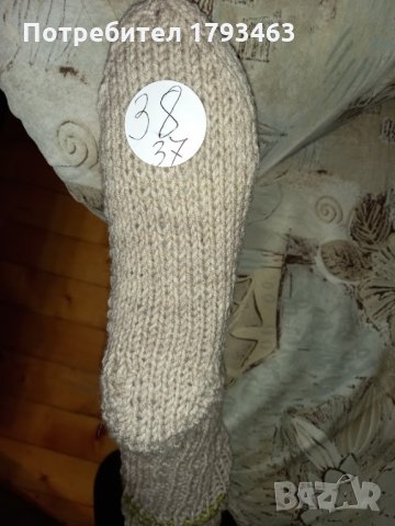 Ръчно плетени чорапи 49% вълна, снимка 2 - Мъжки чорапи - 35441531
