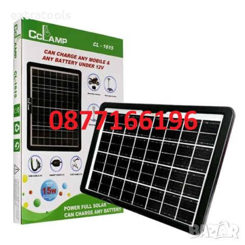 Преносим соларен панел за зареждане на устройства с USB вход, снимка 1 - Друга електроника - 42506531