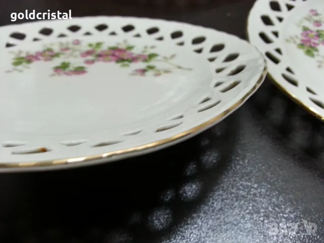 Стар български порцелан Изида чинийки, снимка 12 - Антикварни и старинни предмети - 48645552