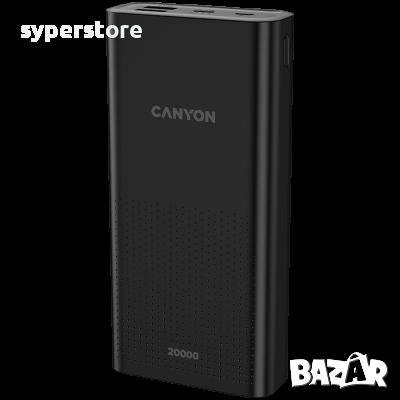 Преносима Батерия CANYON CNE-CPB2001B Power Bank 20000 mAh Micro-USB и Type-C, снимка 2 - Външни батерии - 36506675