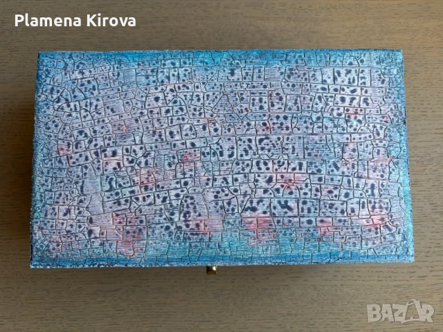 Декоративна кутия с копчета | Ръчна изработка, снимка 4 - Декорация за дома - 54223173