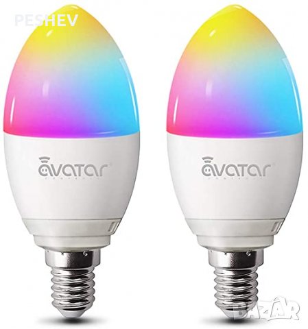 Смарт/умна/ Wi-Fi RGBW LED крушка - Е14 , Alexa, Google Home 