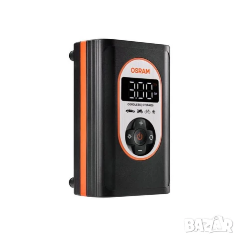 Компресор Osram TYREinflate 4000 за гуми, 8.3 bar, 12V DC, 90dB, с вградена батерия 5000mAh, снимка 4 - Аксесоари и консумативи - 51057258