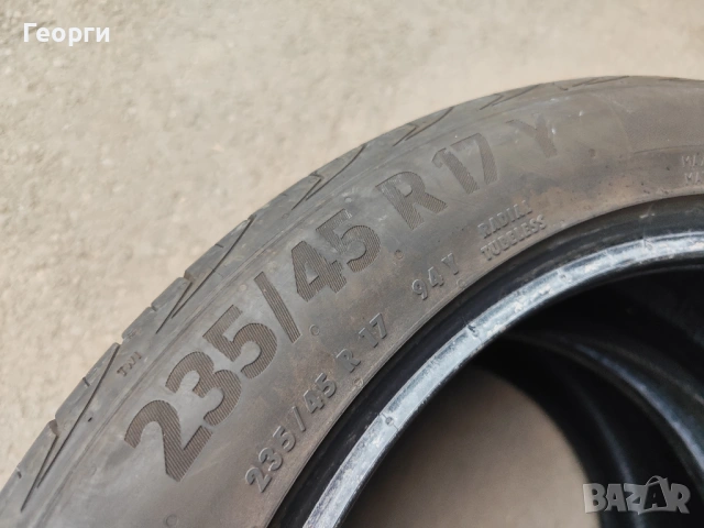 2бр.летни гуми 235/45/17 Continental, снимка 3 - Гуми и джанти - 53932436