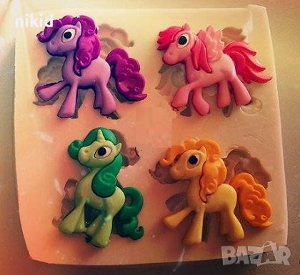 5 Малкото пони My Little Pony кон конче силиконов молд форма фондан декор, снимка 1 - Форми - 40114920