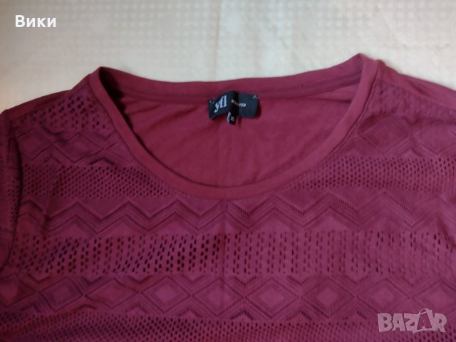 Бордо блуза Reserved, снимка 4 - Блузи с дълъг ръкав и пуловери - 34520702
