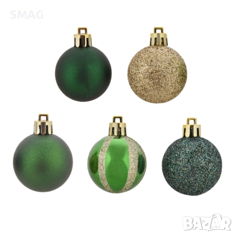 Коледни топки петролено-шампанени Ø4 см, 20 бр._1253871, снимка 2 - Други - 52354253