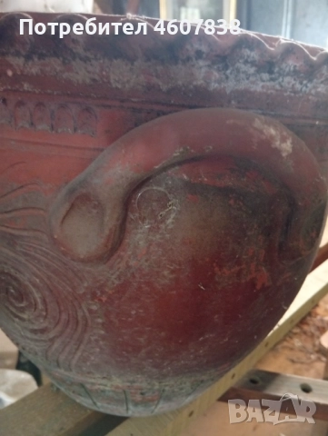 Саксия глинена керамична 30-34 см, снимка 4 - Декорация за дома - 52399528