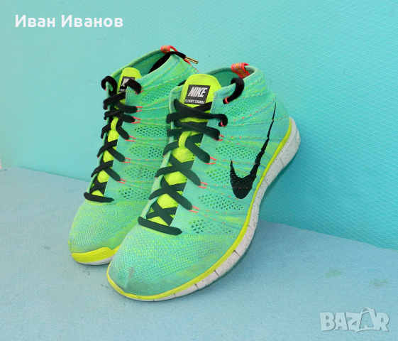маратонки  Nike Free Flyknit Chukka Hyper Turquoise  номер 42,5, снимка 7 - Маратонки - 32609307