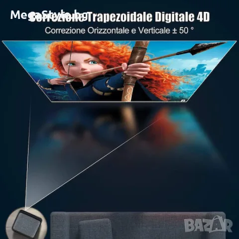 Wimius ‎WiMiUS K1 Проектор LCD Full HD LED лампа с Wi-Fi и вградени високоговорители Черен, снимка 6 - Плейъри, домашно кино, прожектори - 56221328