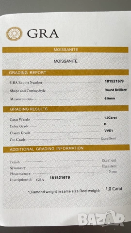 Сребърно колие "Невидима корда" с 1ct Moissanite проба 925 и GRA сертификат, снимка 5 - Колиета, медальони, синджири - 54343099