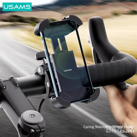 Стойка за телефон за велосипед USAMS, снимка 7 - Аксесоари за велосипеди - 44523444