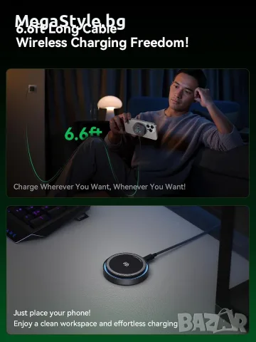 THREEKEY Qi2.2 25W Магнитно безжично зарядно с вградено охлаждане, снимка 8 - Безжични зарядни - 55951710