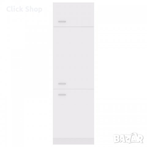 Шкаф за хладилник, бял, 60x57x207 см, ПДЧ, снимка 4 - Шкафове - 38662029