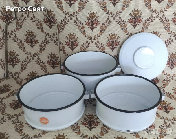 Комплект котелки/пахарки, снимка 2 - Антикварни и старинни предмети - 54190194