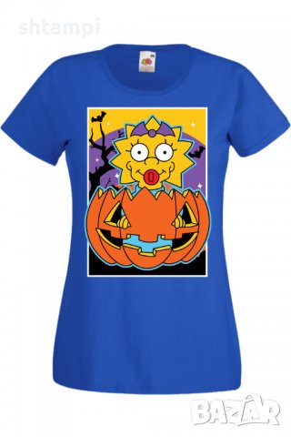 Дамска тениска The Simpsons Maggie Simpson 03,Halloween,Хелоуин,Празник,Забавление,Изненада,Обичаи,, снимка 4 - Тениски - 38154383