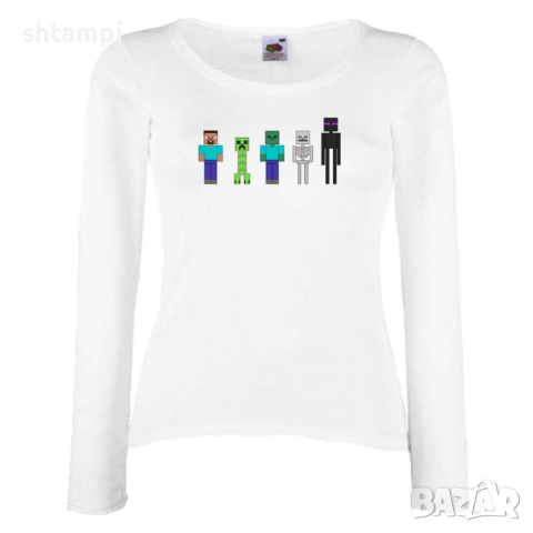 Дамска тениска Minecraft 7 майнкрафт Minecraft,Игра,Забавление,подарък,Изненада,Рожден Ден., снимка 6 - Тениски - 36520921