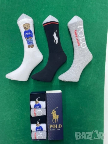 чорапи в кутия hermes burberry polo versace gucci adidas , снимка 3 - Дамски чорапи - 50684811