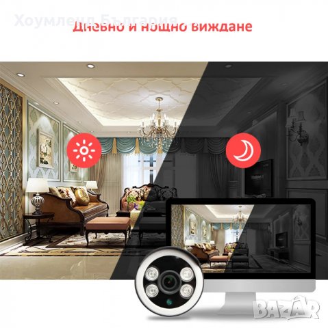 ГАРАНЦИЯ! Full HD WiFi камера 5MP за външно видеонаблюдение от телефон, снимка 6 - Камери - 29718225