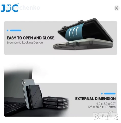 Калъф кутия за SD Card и MicroSD JJC влагоустойчив побира 12 СД Карти, снимка 5 - Калъфи, кейсове - 53180779