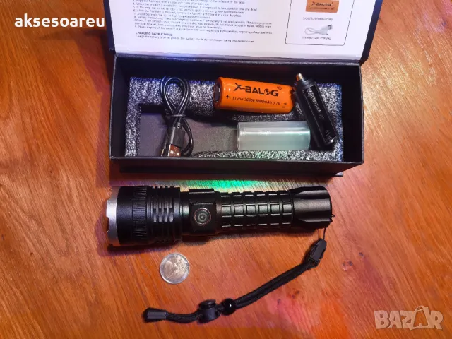 Регулируем Високопроизводителен Нов P90 Super Light акумулаторен фенер прожектор осветление риболов, снимка 13 - Оборудване и аксесоари за оръжия - 50265895