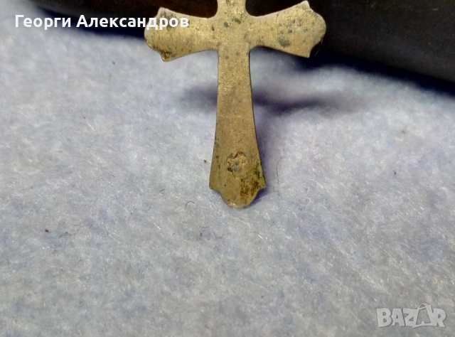 Старинно ЦАРСКА Русия Орнаментирано СРЕБЪРНО КРЪСТЧЕ Кръст СРЕБРО 875 с Печат на Майстора, снимка 9 - Антикварни и старинни предмети - 53979289