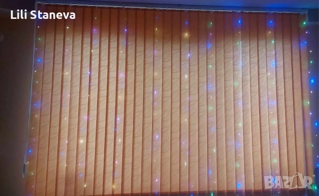 Коледни лампички с 300Led лампи 3 метра на 3 метра ,коледна завеса с дистанционно., снимка 6 - Лед осветление - 52637376