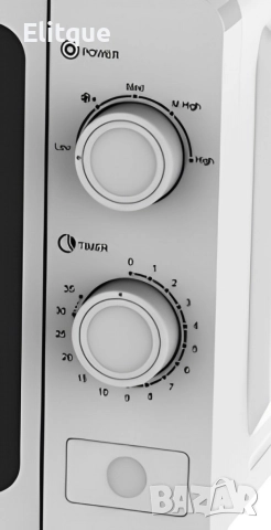 Микровълнова фурна, 700W, 20л., 5 степени на мощност, Таймер до 35мин., Размразяване, Бял, снимка 5 - Микровълнови - 52839164