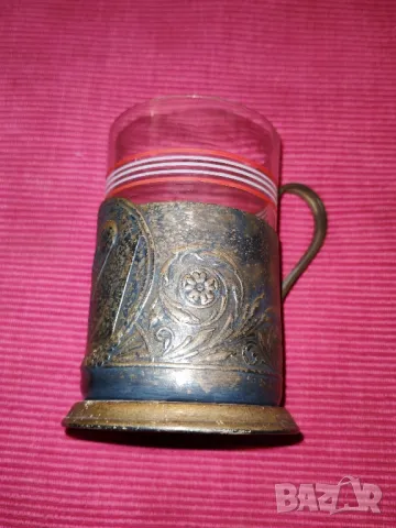 Подстаканник за чай СССР. , снимка 4 - Антикварни и старинни предмети - 49749356