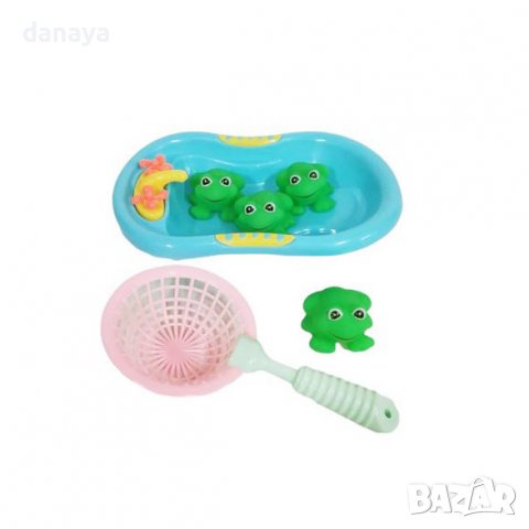 2904 Комплект играчки за баня патета жабки с кепче в корито, снимка 2 - Други - 36902467