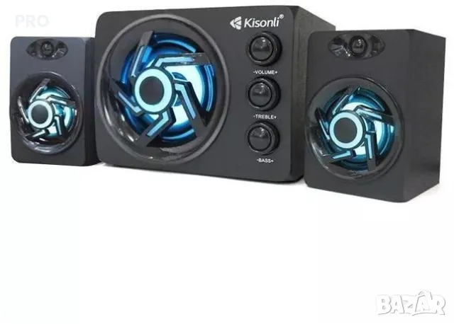Тонколони Kisonli TM-8000A, Bluetooth, 5W+3W*2, USB Черни , снимка 2 - Тонколони - 49244196