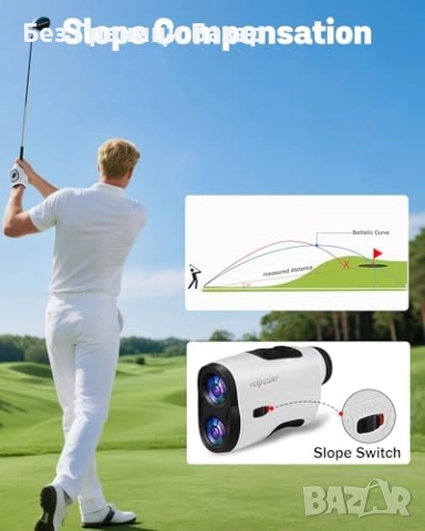 Нов Компактен голф далекомер 1200 ярда, акумулаторен, водоустойчив, снимка 2 - Голф - 51736521