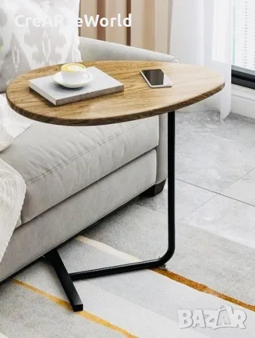 Маса за кафе помощна маса масив дъб дизайн 