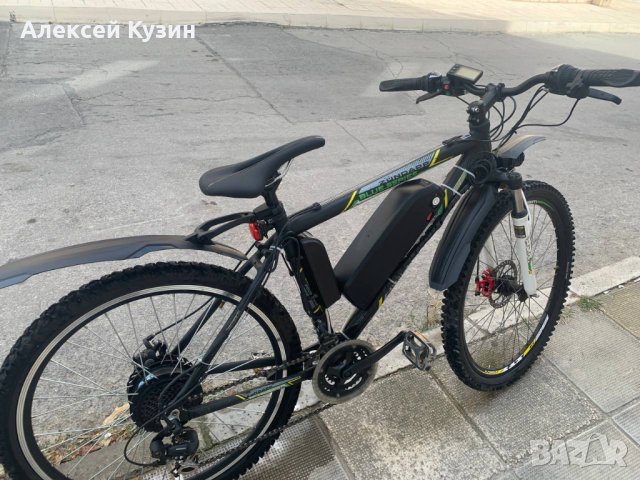 електрически велосипед, мотор 500 вата, скорост 40 км/ч, батерия 12 а/ч, снимка 1 - Велосипеди - 42551316