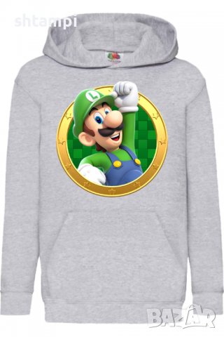 Детски Суитчър/Суитшърт Luigi 13,Super Mario,Игра,Подарък,Изненада,Забавление,Рожден Ден, снимка 2 - Детски анцузи и суичери - 38358869